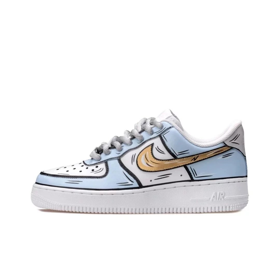 Nike Sneakers Air Force 1 '07 Low Two-Dimensional — Blue Gold