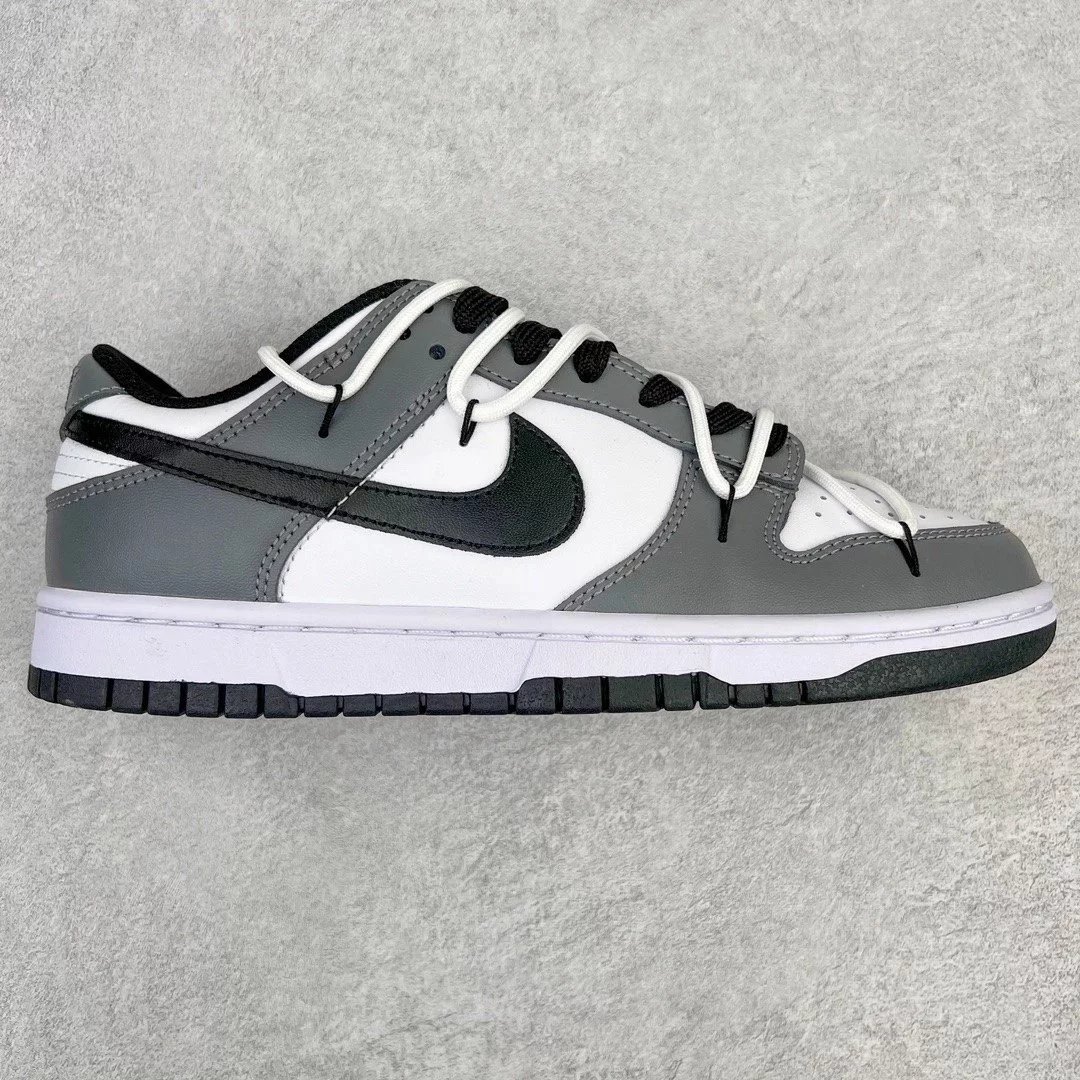 Nike Sneakers SB Dunk Low Deconstruction — Black, white, and gray
