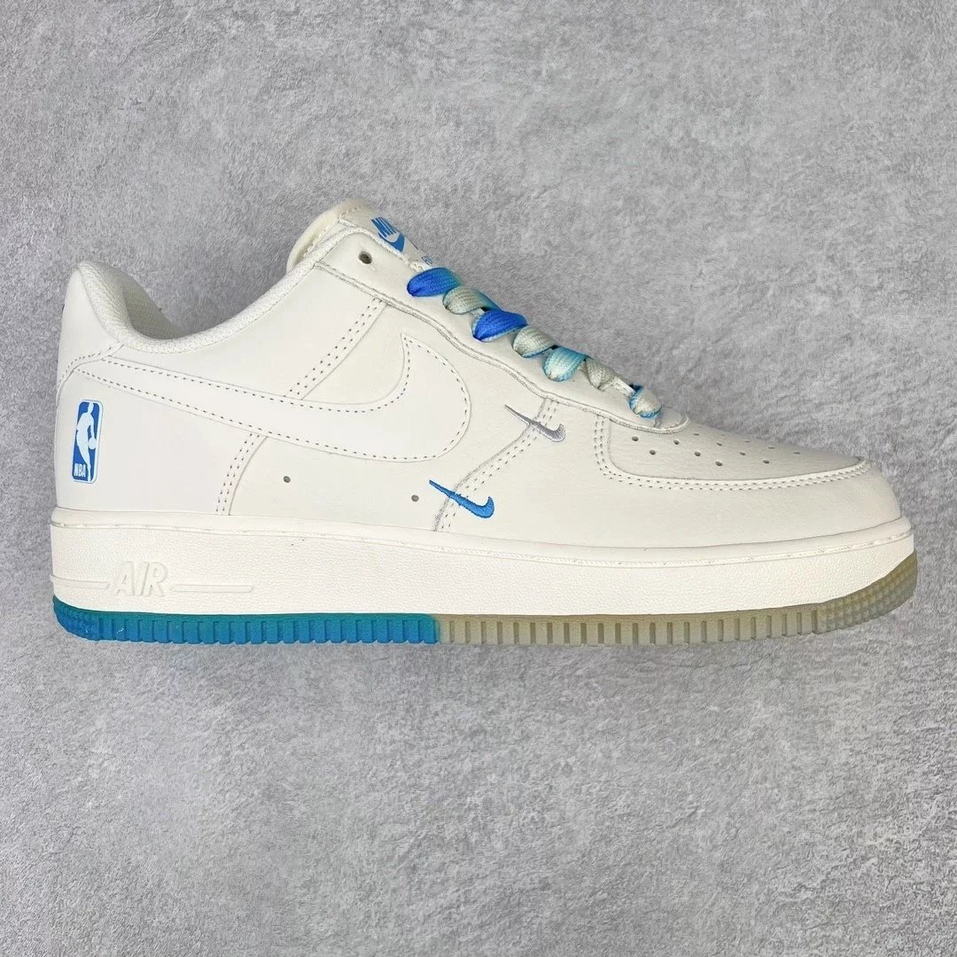 Nike Sneakers Air Force 1 Low '07 — White, gray, and blue 1