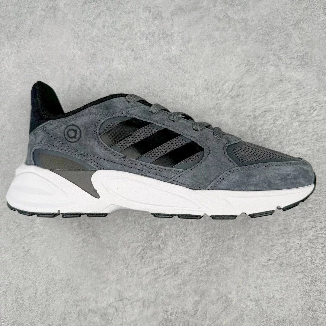 Unbranded Sneakers Retro low-top lace-up with three-stripe side panels — Gray-green