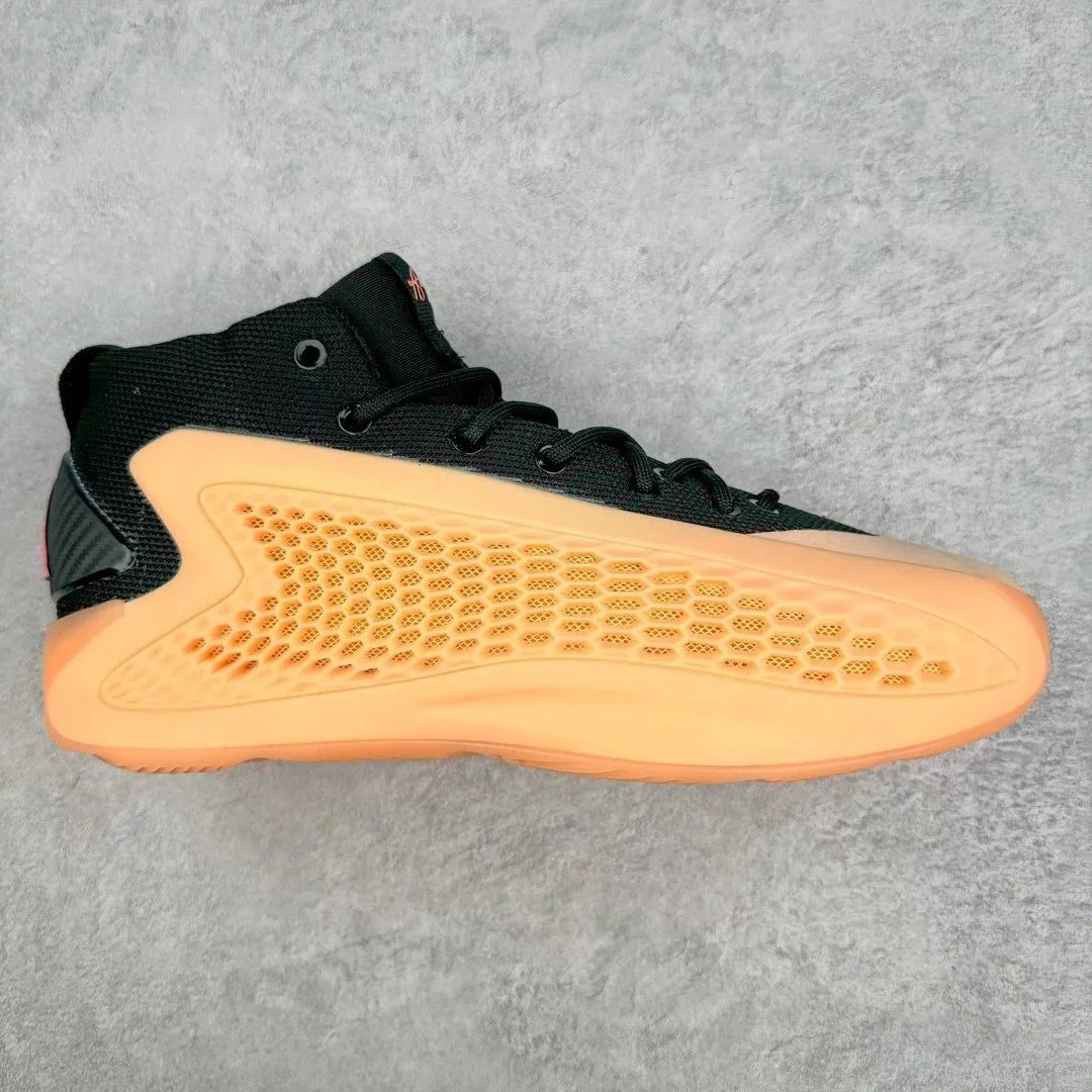Unbranded Sneakers A.E. 1 high-top basketball shoes with honeycomb side panels — yellow black high top