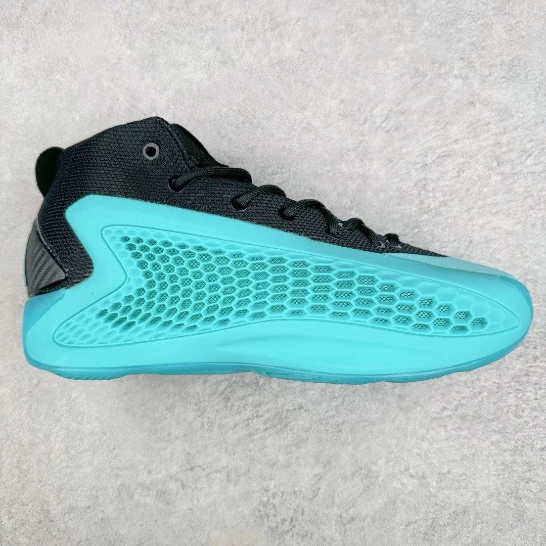 Unbranded Sneakers A.E. 1 high-top basketball shoes with honeycomb side panels — green black high top