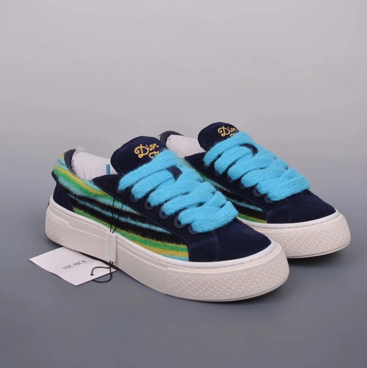 Dior Sneakers B33 Low-Top — Navy blue suede