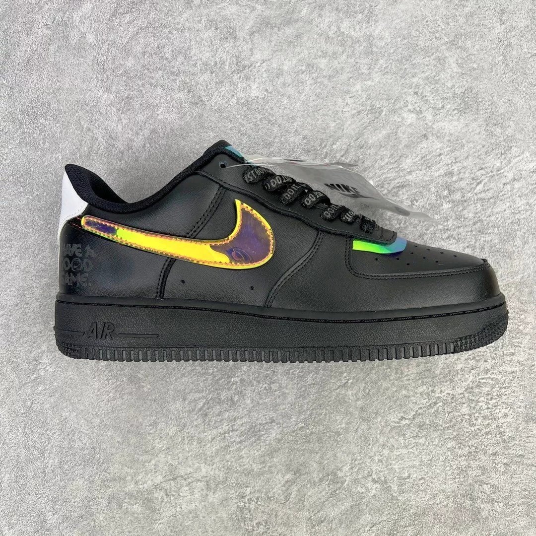 Nike Sneakers Air Force 1 low-top with graphic Swoosh designs — Black