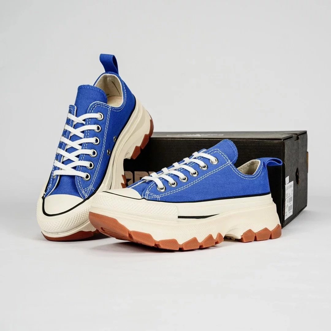 Converse Sneakers All Star 100 Trekwave H platform canvas — blue white low side