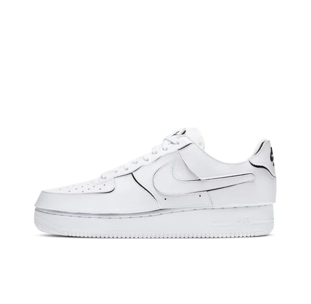Nike Sneakers Air Force 1 Low — White Orange Removeable Velcro