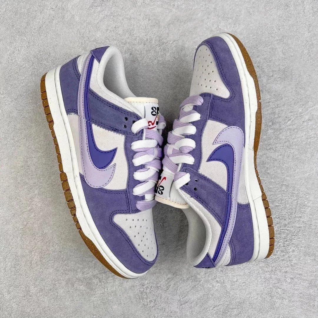 Nike Sneakers Dunk Low SE 85 Double Hook Deconstruction — Purple sweet potato paste