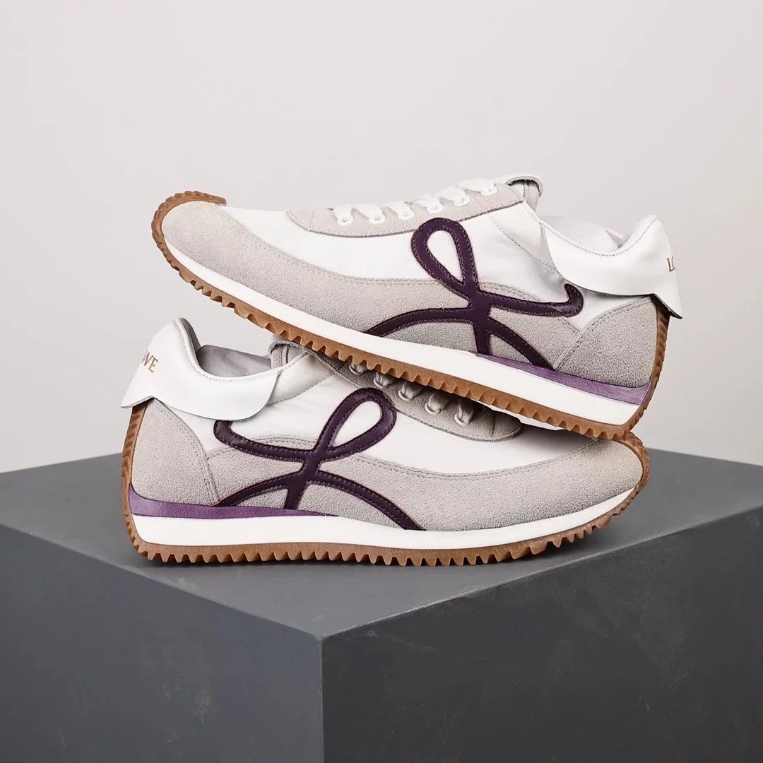 Loewe Sneakers Flow Runner — purple brown gray