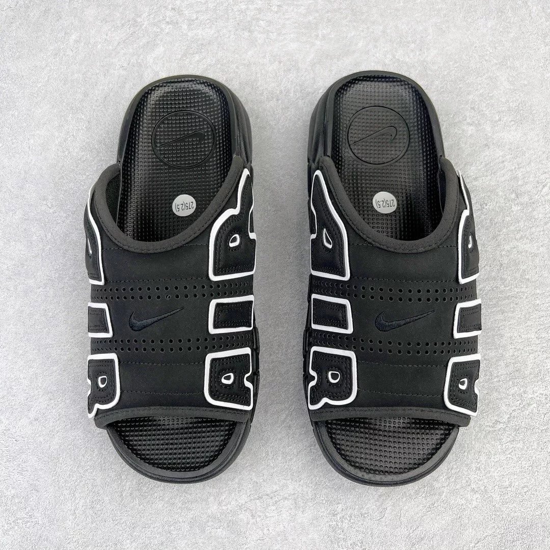 Nike Sandals Air More Uptempo Slide — Black silver