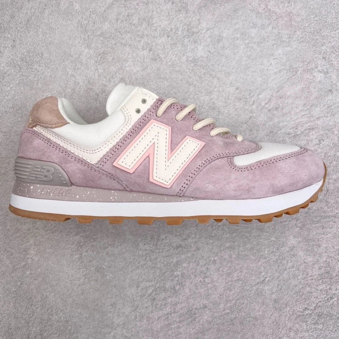 New Balance Sneakers 574 — Pink and white