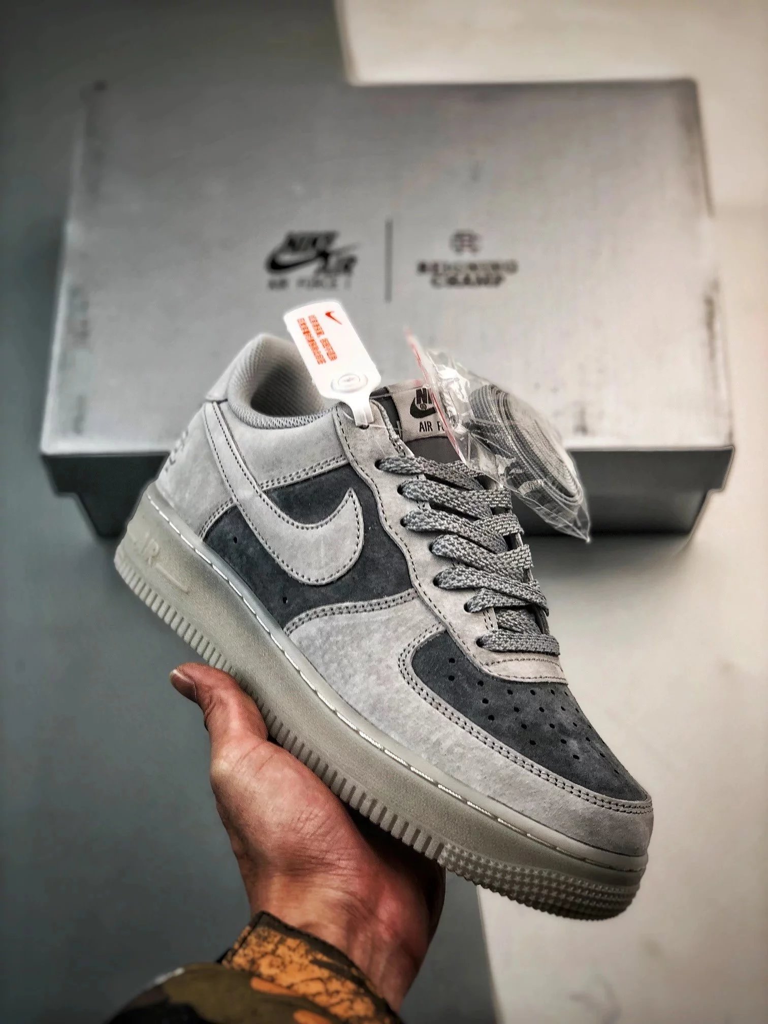Nike Sneakers Air Force 1 Low — Defending champion, light smoke gray