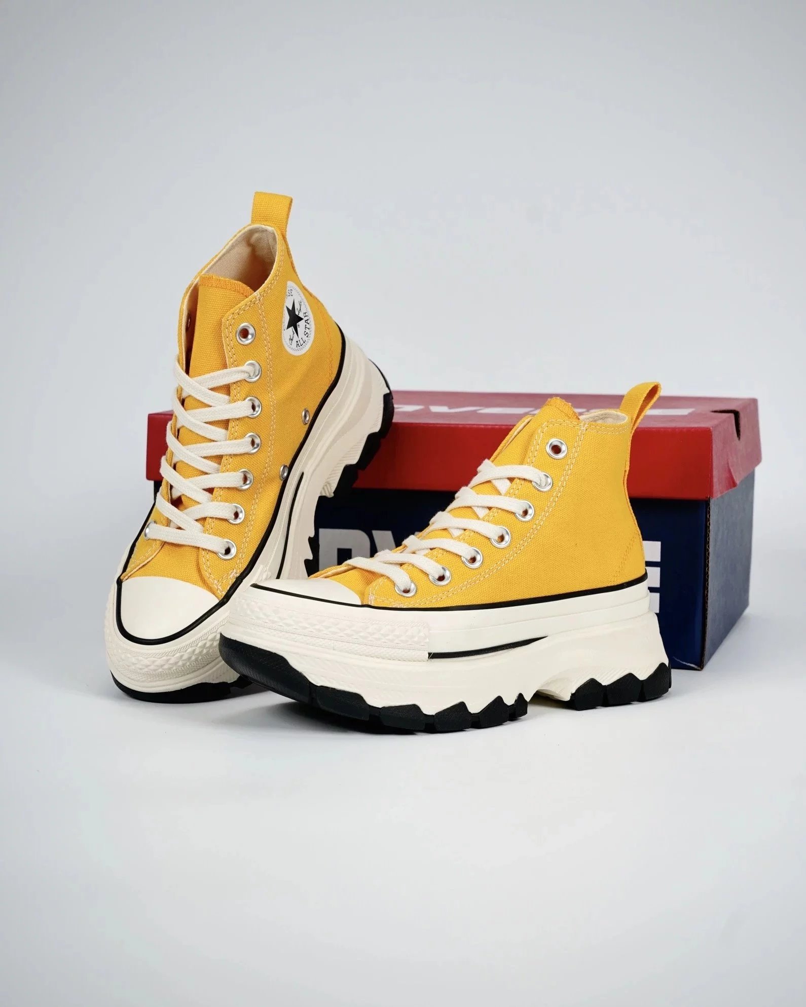 Converse Sneakers All Star 100 Trekwave H platform canvas — yellow high-top