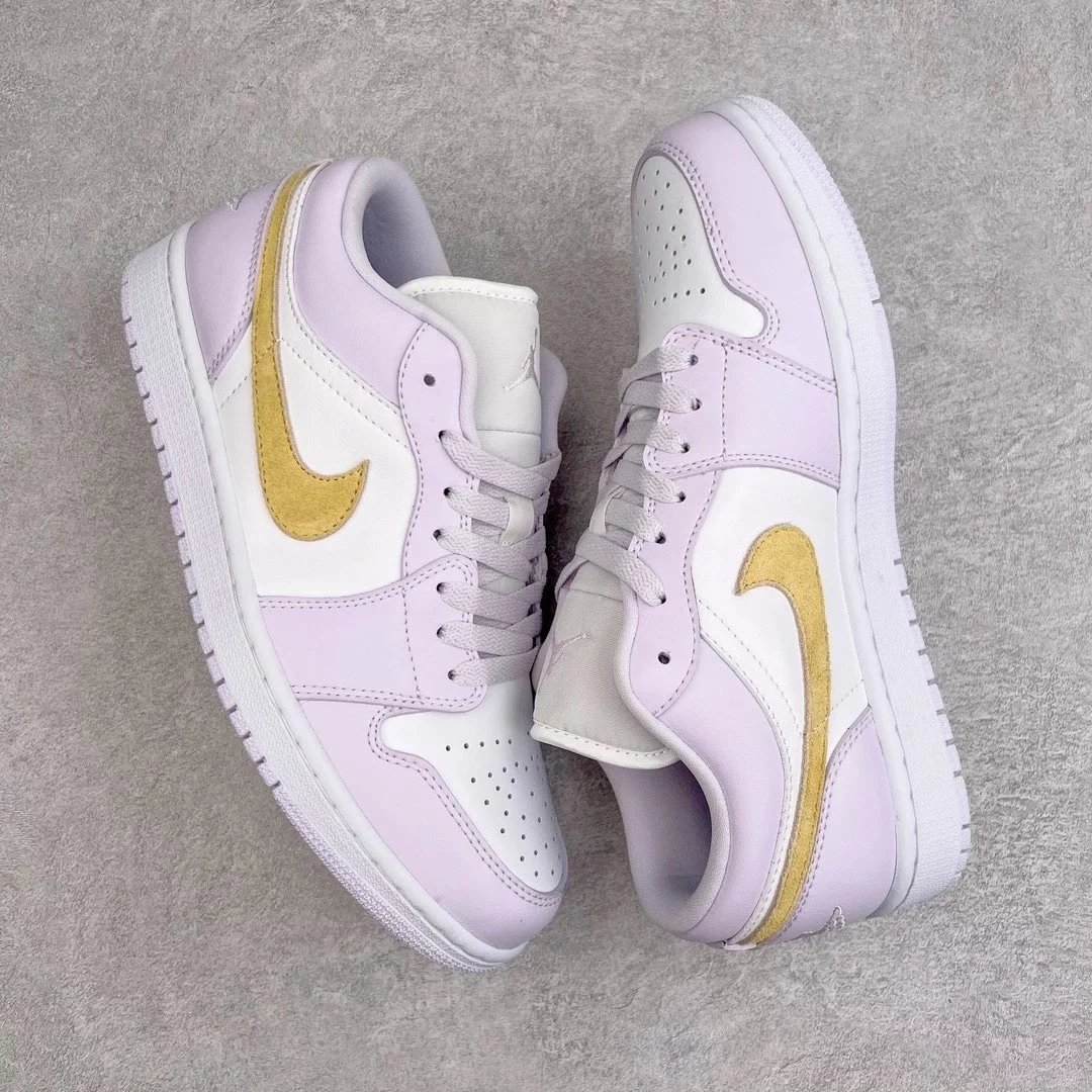 Nike Sneakers Air Jordan 1 Low — White Purple Taro Mud