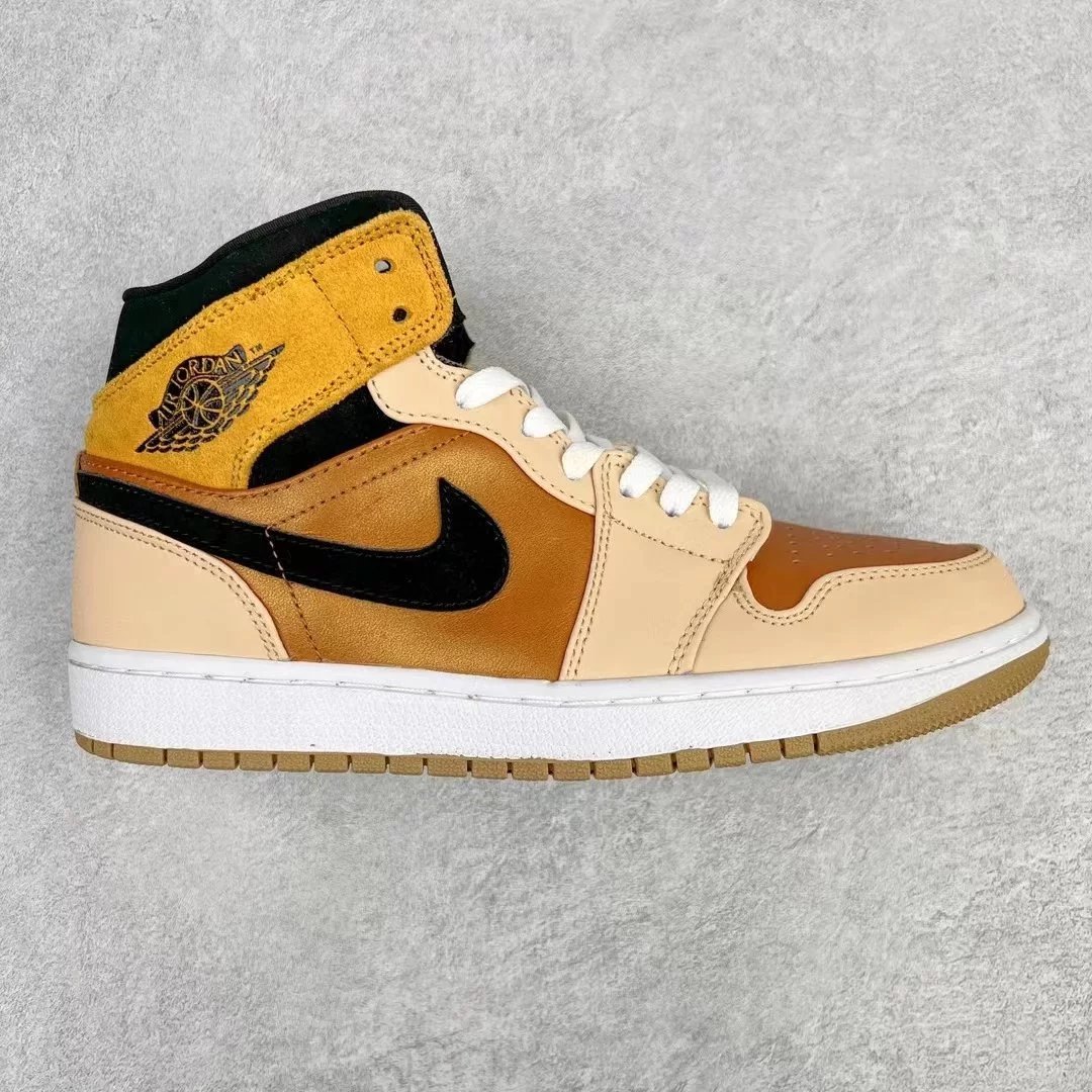 Jordan Sneakers Air 1 Mid — Yellow-brown