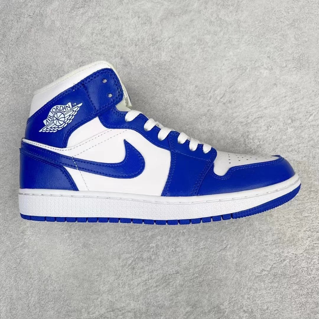 Jordan Sneakers Air 1 Mid — White Blue