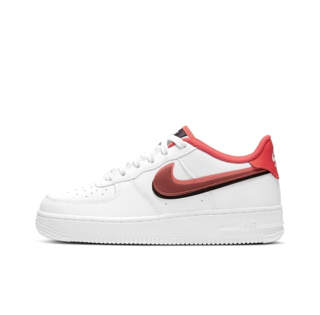 Nike Sneakers Air Force 1 Low — white and red splice