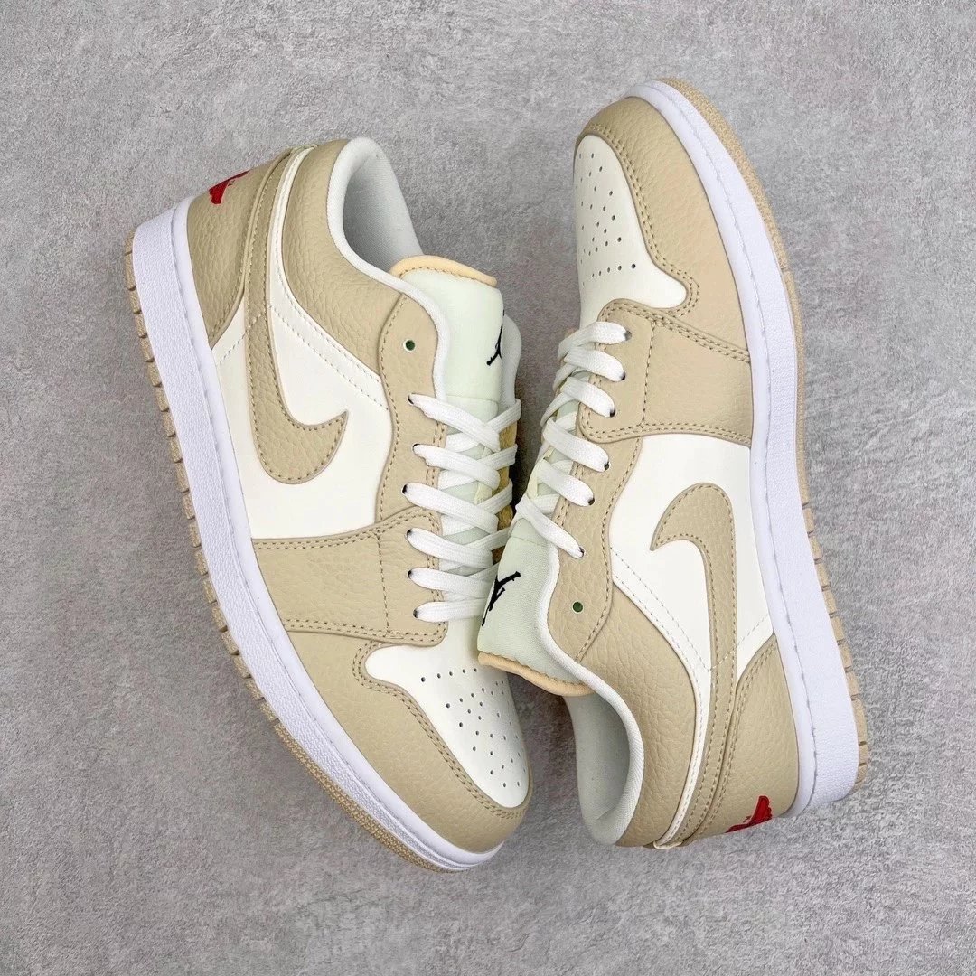 Nike Sneakers Air Jordan 1 Low — white and yellow