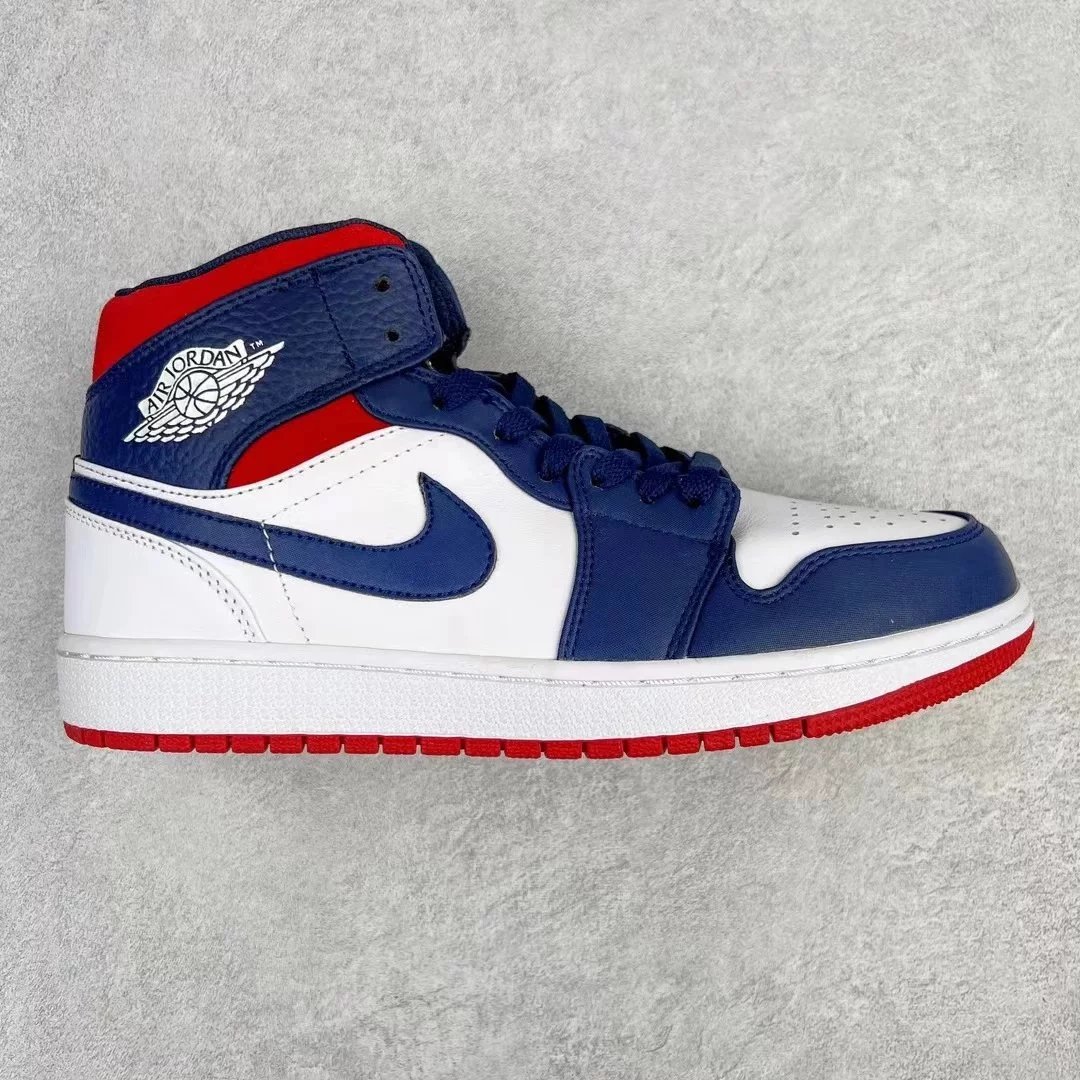 Jordan Sneakers Air 1 Mid — White and blue