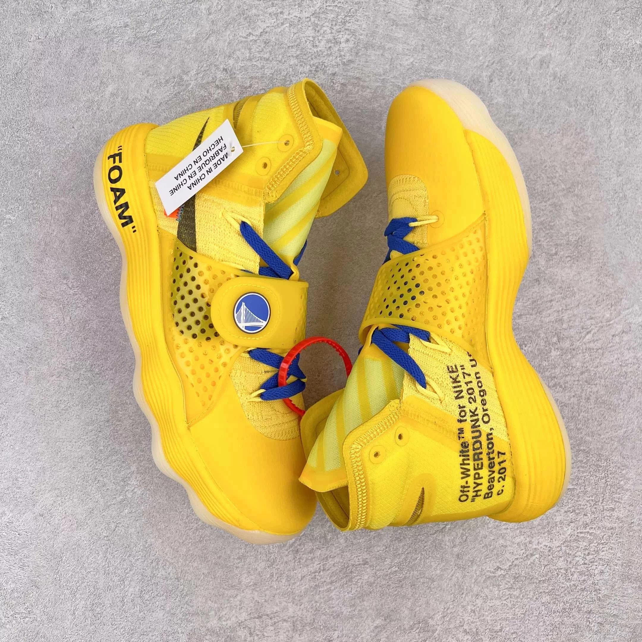 Nike Sneakers Hyperdunk 2017 Off-White collaboration high-top basketball — Yellow