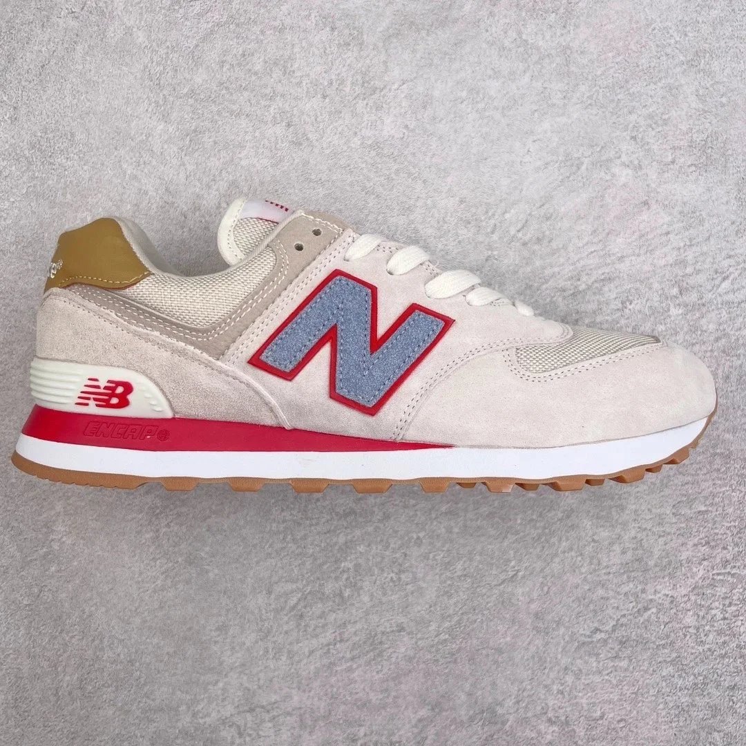 New Balance Sneakers 574 — Rice Blue Red