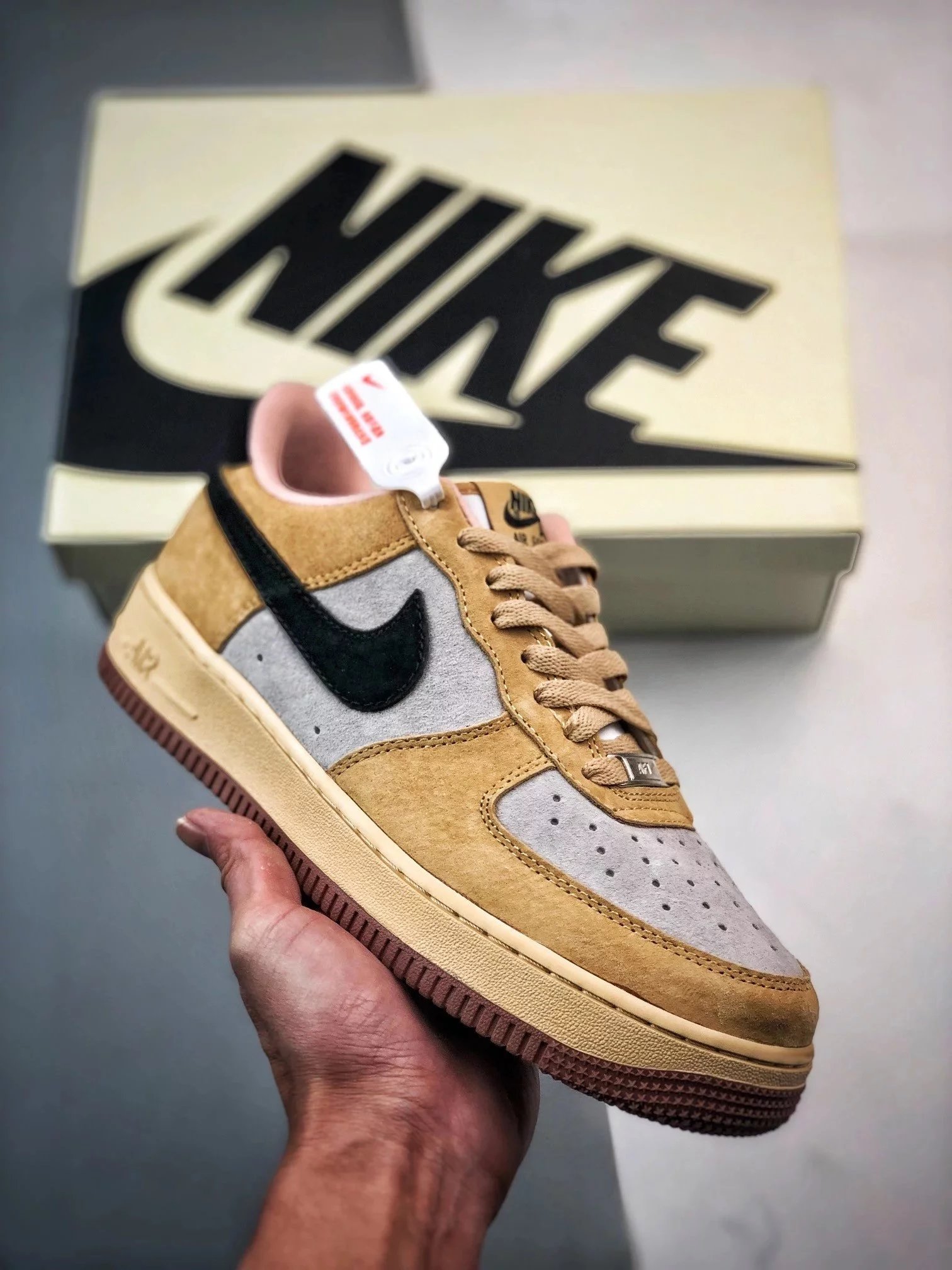 Nike Sneakers Air Force 1 Low — Wheat-yellow deerskin
