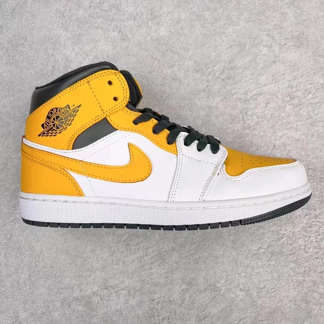 Jordan Sneakers Air 1 Mid — White yellow