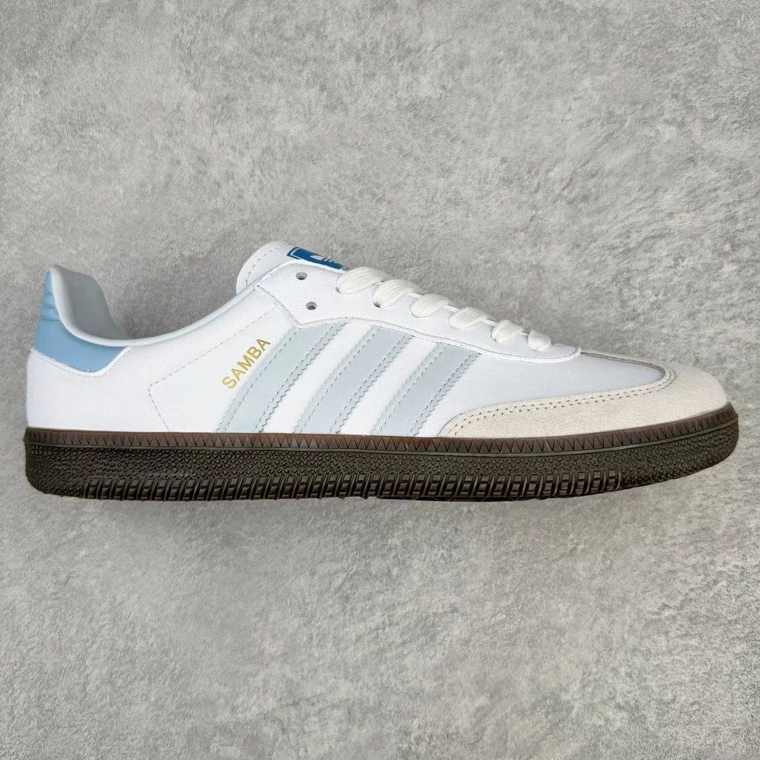 Adidas Sneakers Bermuda three-stripe low-top — White and blue
