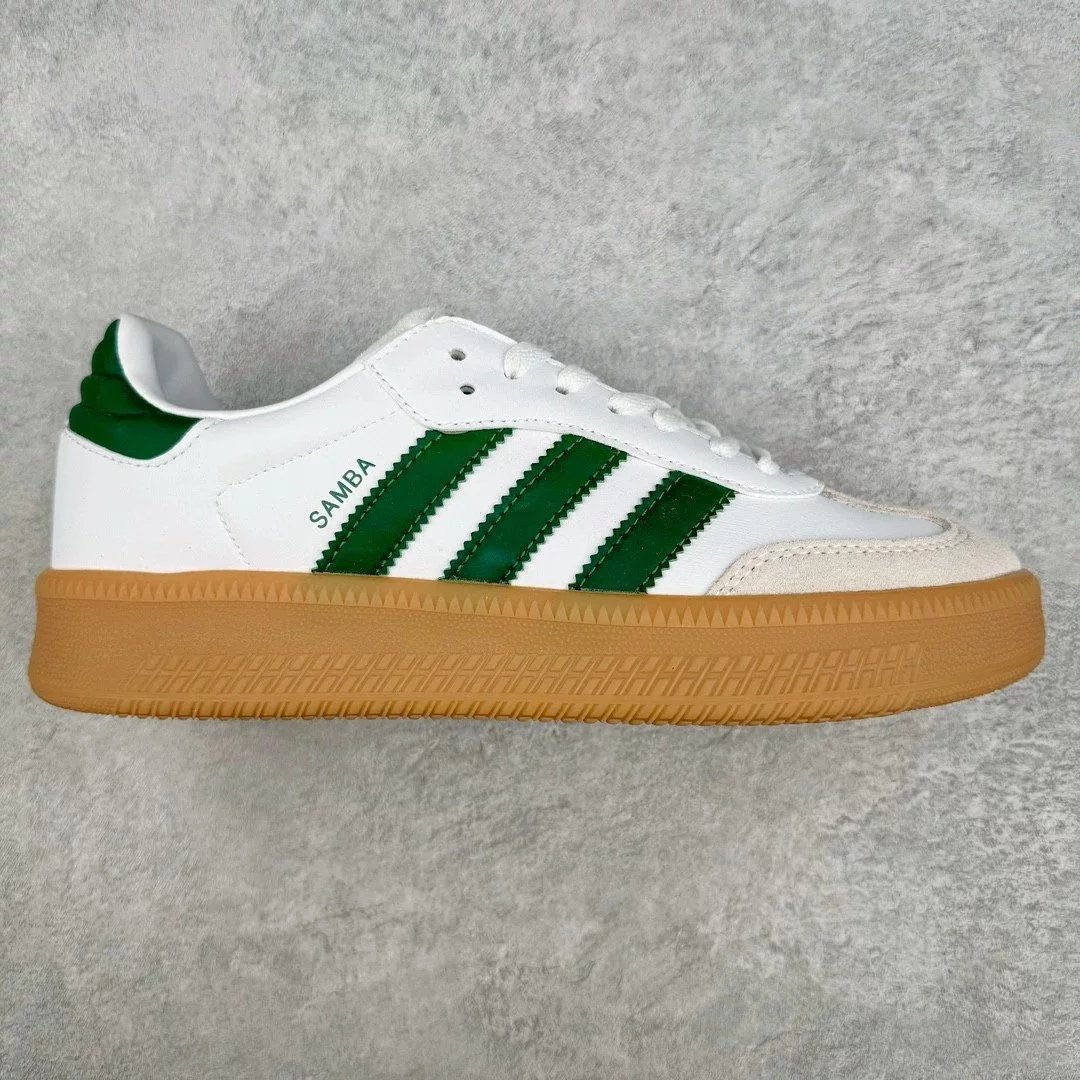 Adidas Sneakers Samba Platform — White and green