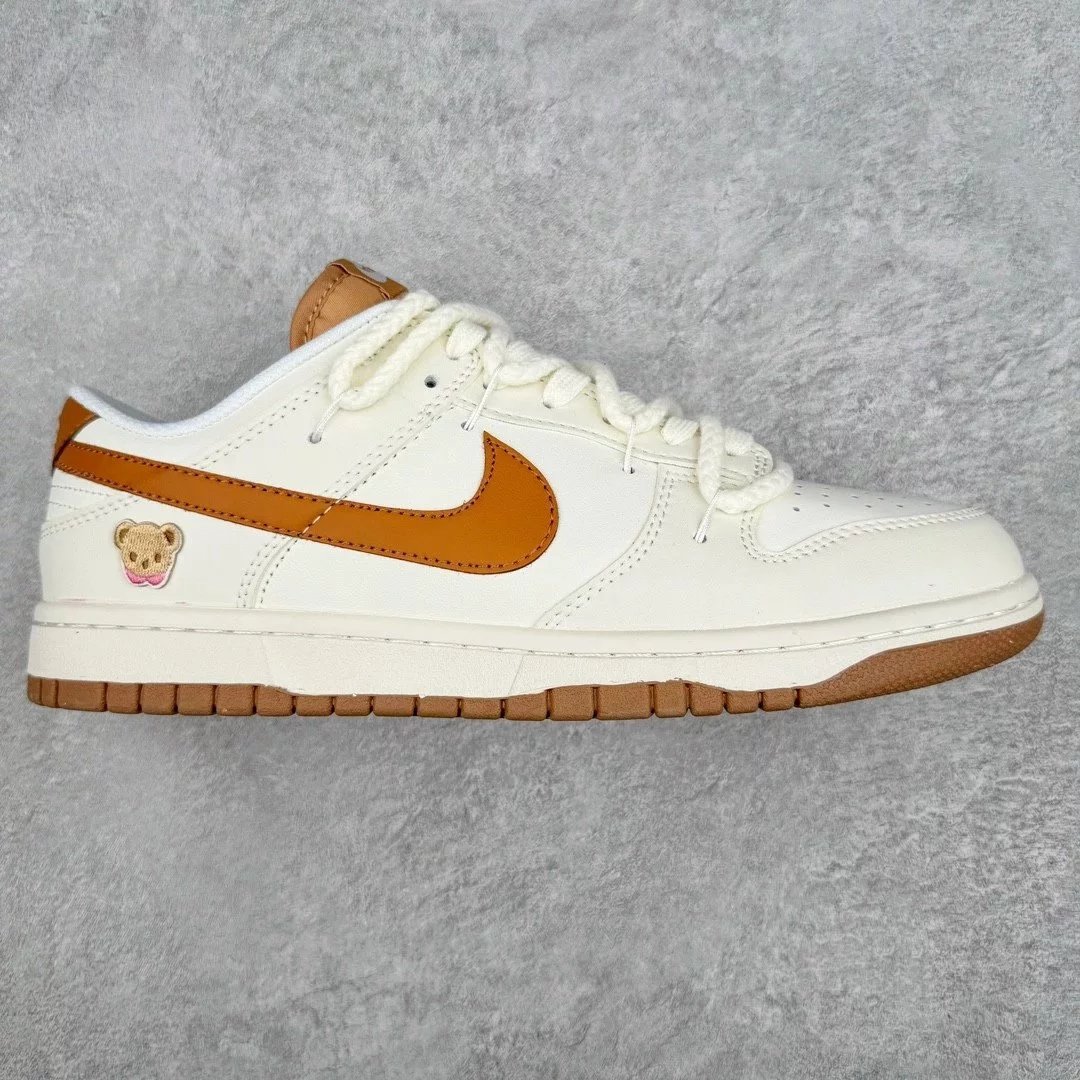 Nike Sneakers Dunk Low custom deconstructed — Soymilk bear brown rice