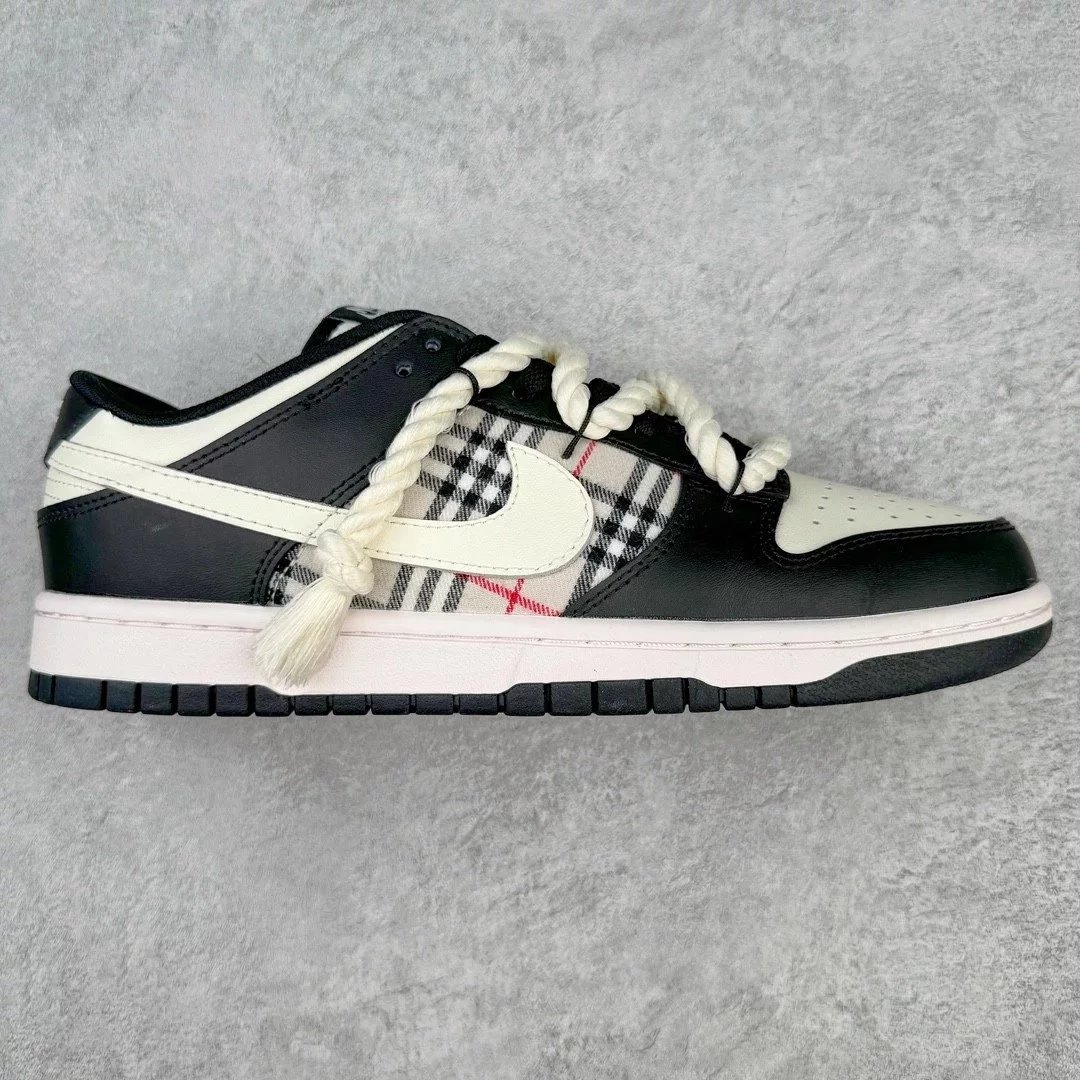 Nike Sneakers Dunk Low custom deconstructed — Scottish Panda Beige Black