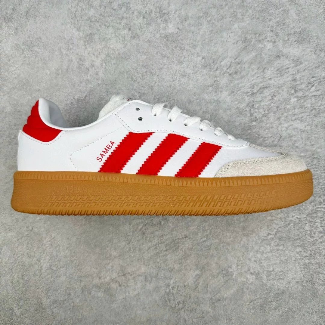 Adidas Sneakers Samba Platform — White and red