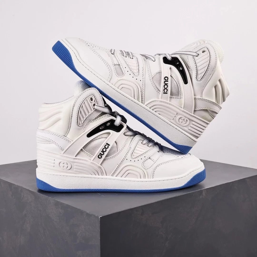 Gucci Sneakers Basket low-top — white blue high-top