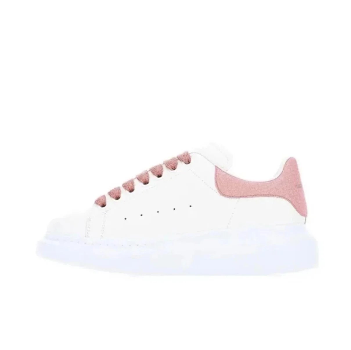 Unbranded Sneakers Chunky platform lace-up — Crystal powder tail 558945 WHXM 69026