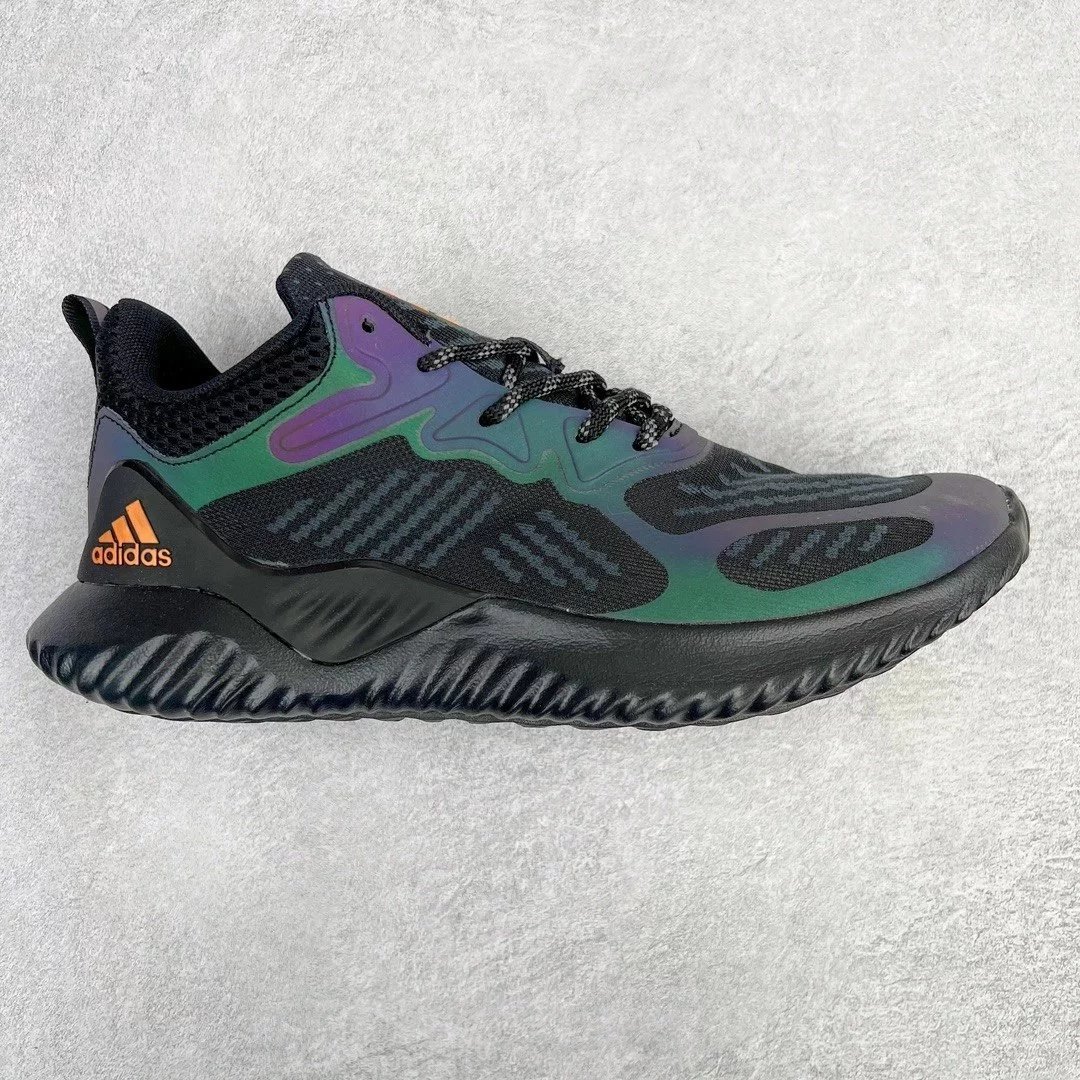 Adidas Sneakers Alphabounce — Black and green, reflective