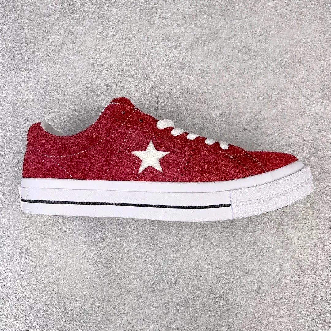 Unbranded Sneakers Low-Top Suede Star-Appliqué — Dark red
