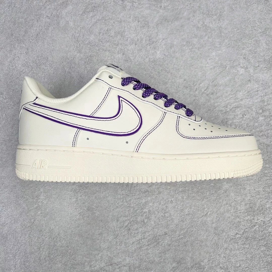 Nike Sneakers Air Force 1 Low Graphic — White Purple