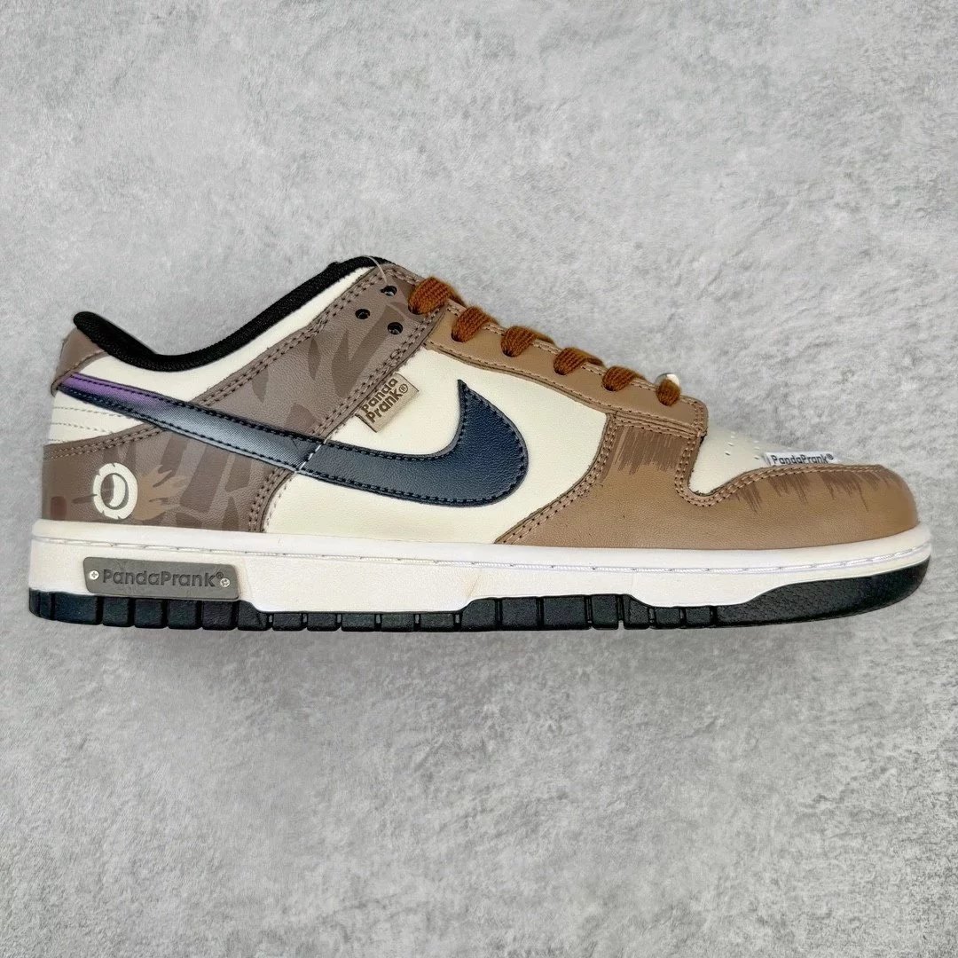 Nike Sneakers Dunk Low custom deconstructed — rust brown white