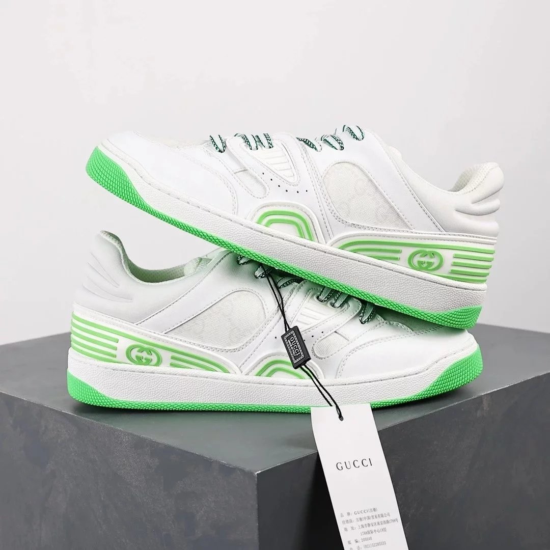 Gucci Sneakers Basket low-top — White and green