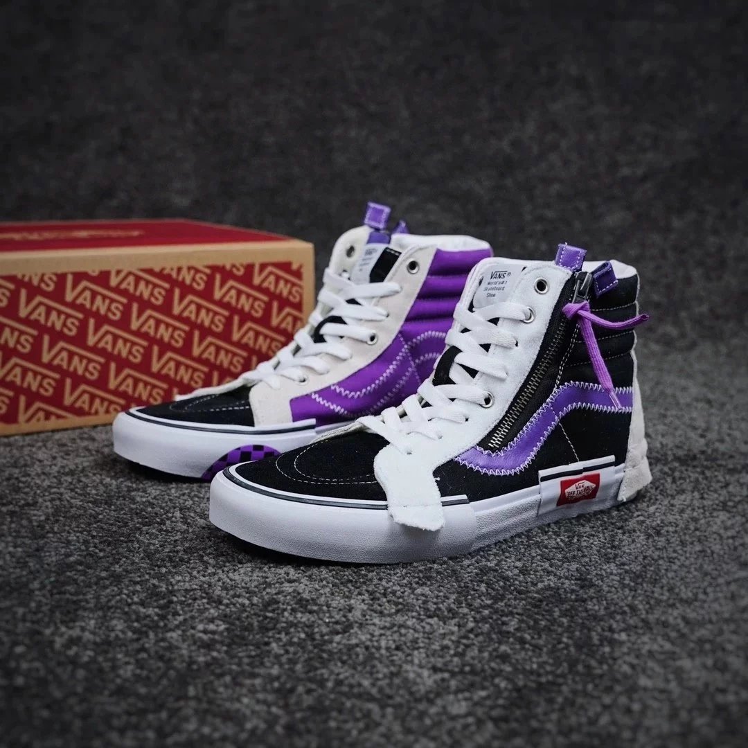 Vans Sneakers SK8-Hi deconstructed lightning-stitch high-top — Black purple
