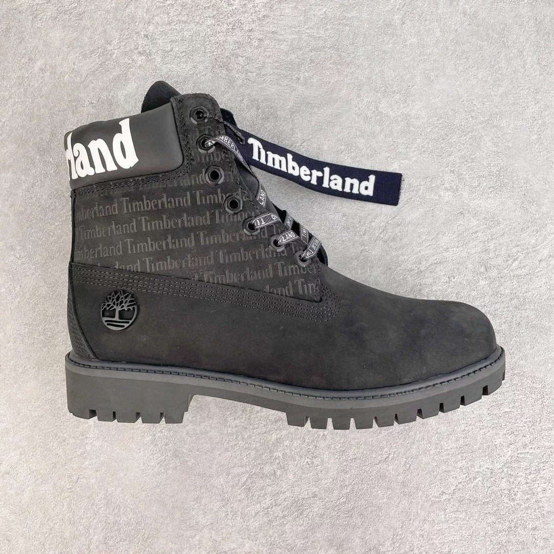 Timberland Boots Lace-Up Ankle with Lug Soles — Black letters 1