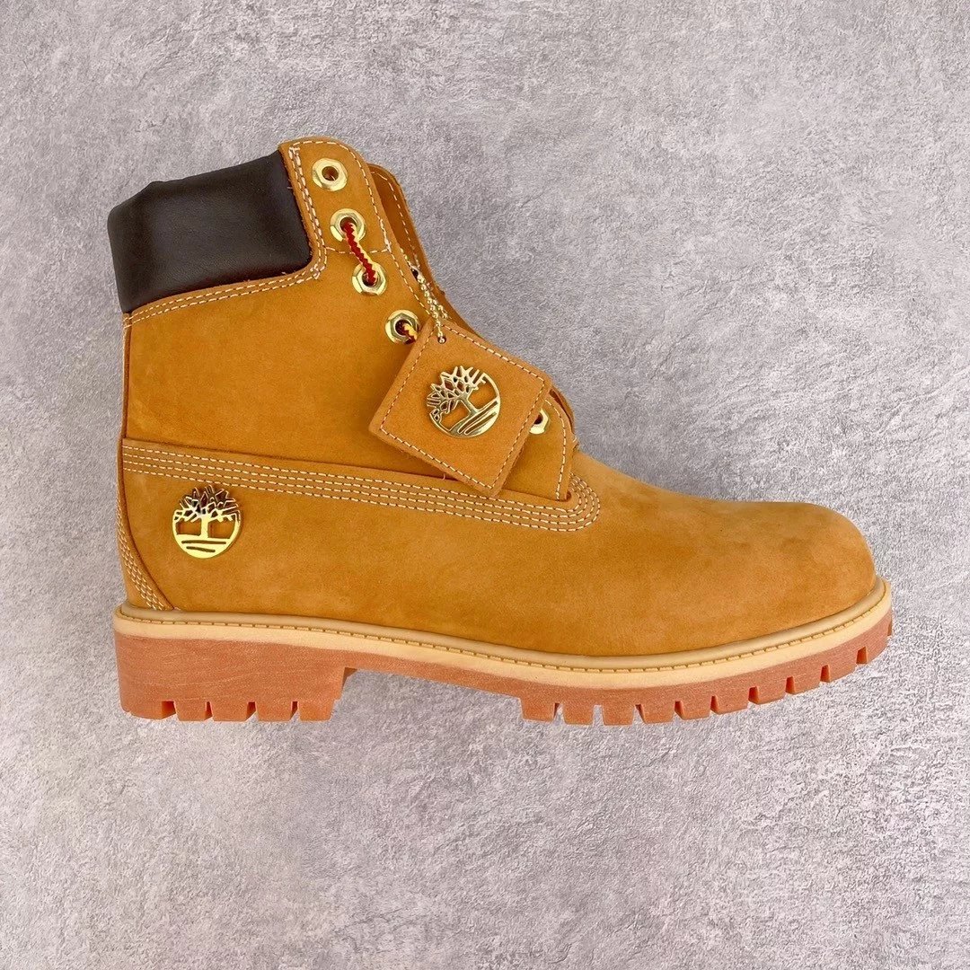 Timberland Boots Lace-Up Ankle with Lug Soles — Yellow