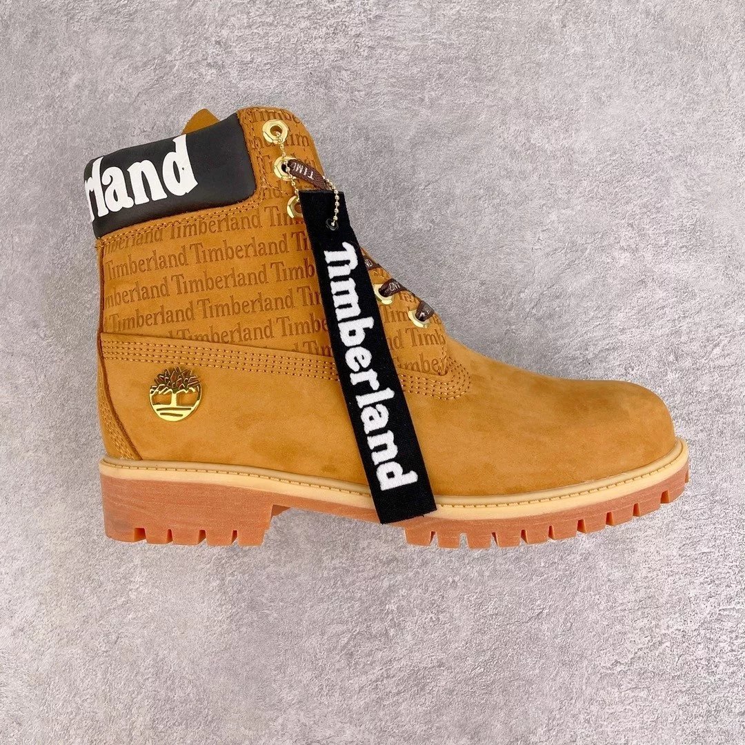 Timberland Boots Lace-Up Ankle with Lug Soles — Khaki lettering