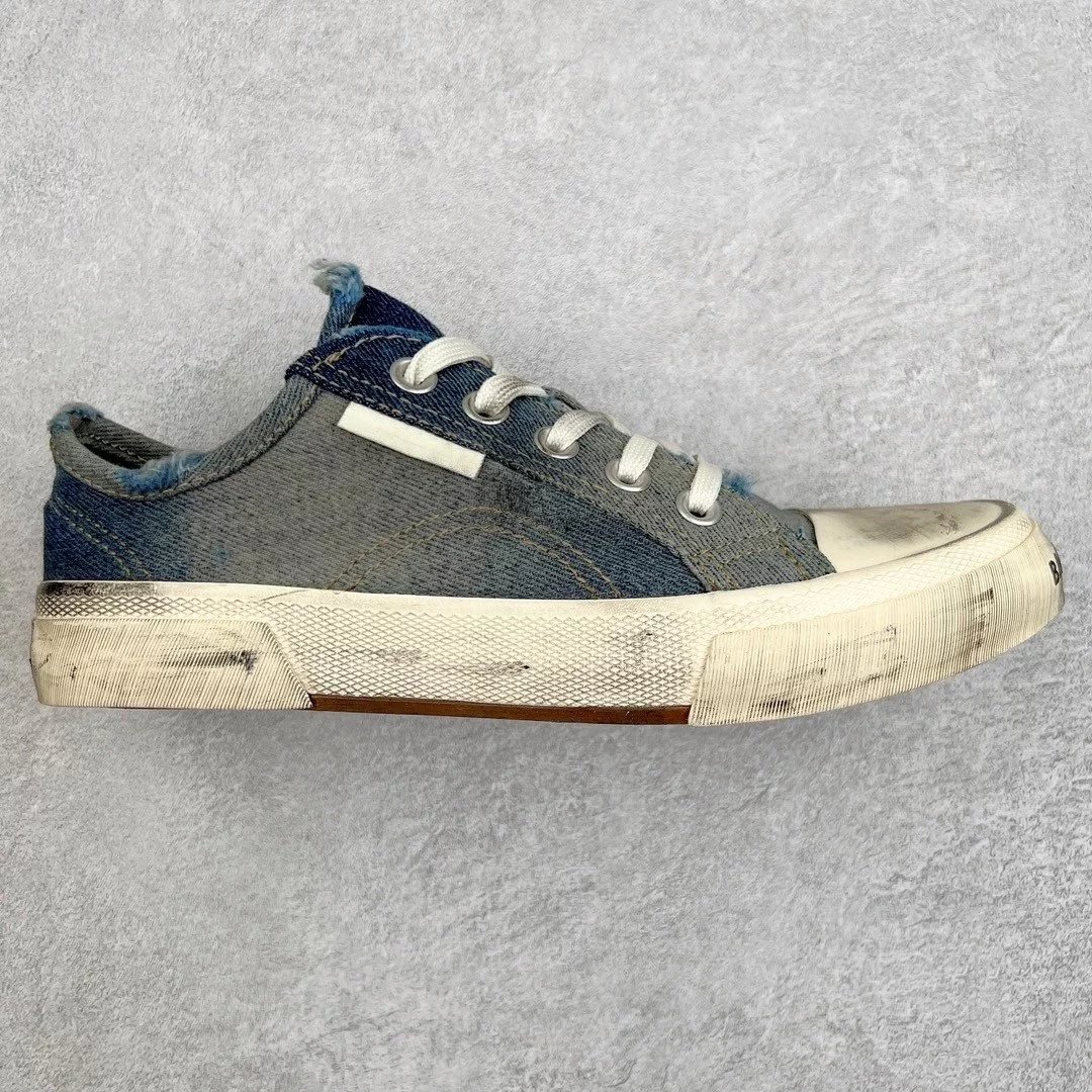 Unbranded Sneakers Distressed Denim Lace-Up — Cowboy Low