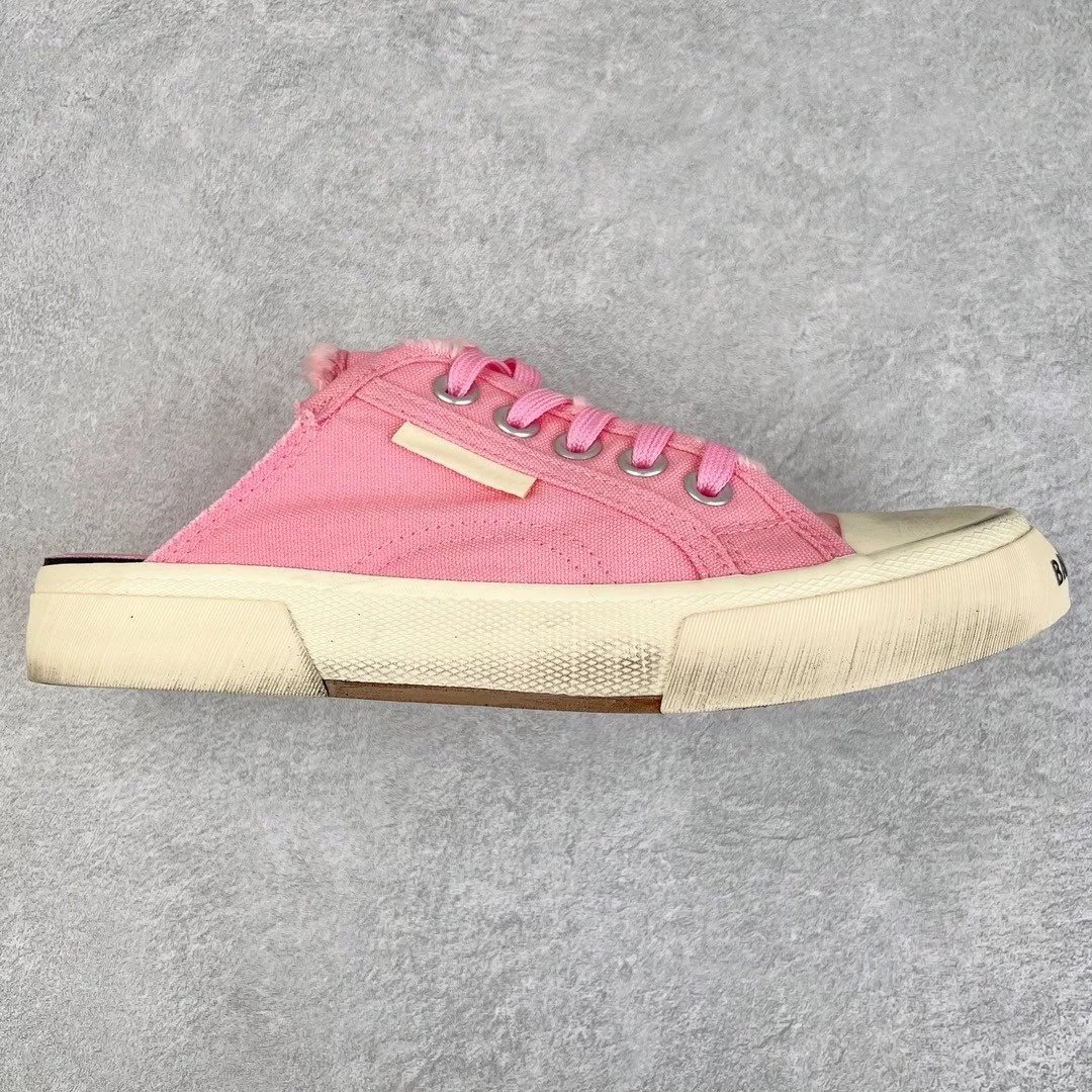 Unbranded Sneakers Distressed Denim Lace-Up — Pink Half Torso