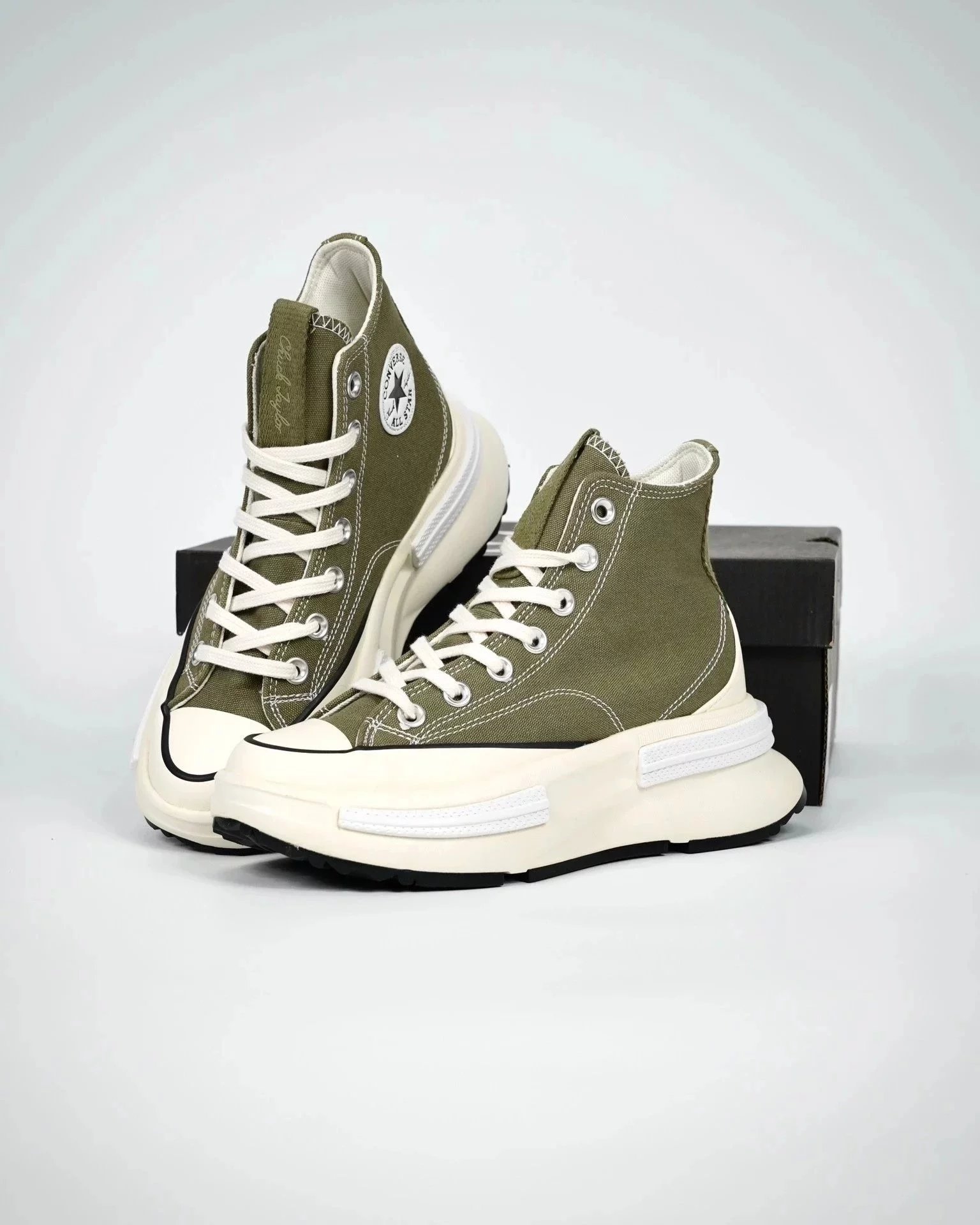 Converse Sneakers All Star 100 Trekwave H platform canvas — army green