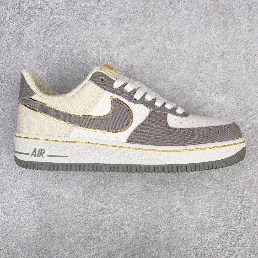 Nike Sneakers Air Force 1 Low Graphic — Rice gray gold