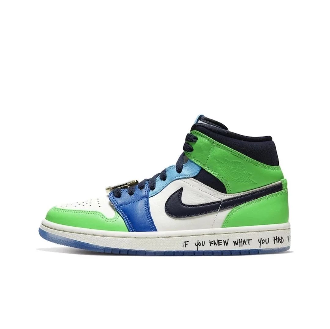 Nike Sneakers Air Jordan 1 Mid — orange green mandarin duck CQ 7629-100