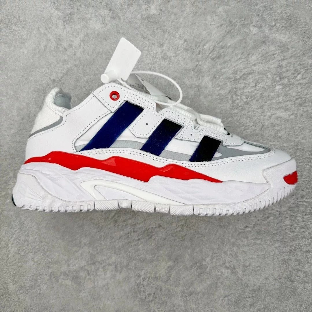 Adidas Sneakers Niteball — White, blue, and red