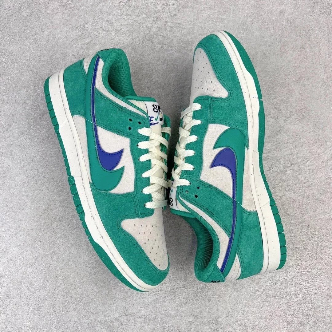 Nike Sneakers Dunk Low SE 85 Double Hook Deconstruction — Sail white green