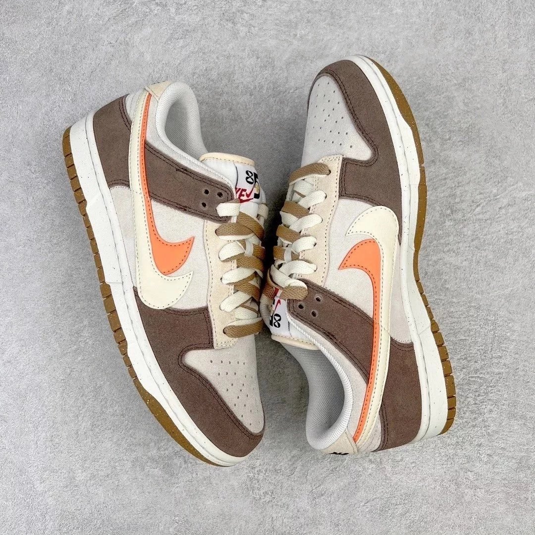 Nike Sneakers Dunk Low SE 85 Double Hook Deconstruction — brown rice white
